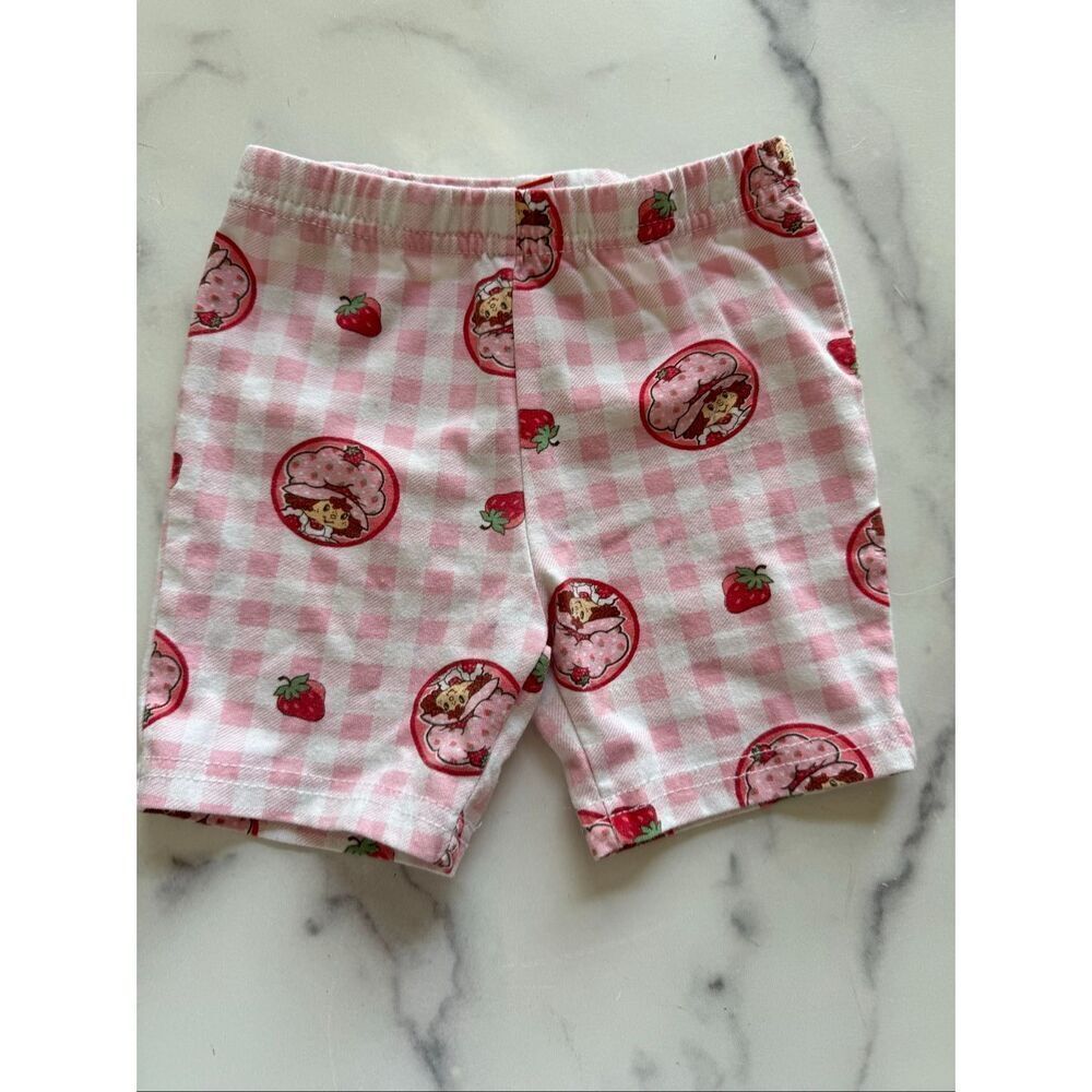 Strawberry Shortcake girls shorts 18 month pink checkered pull on